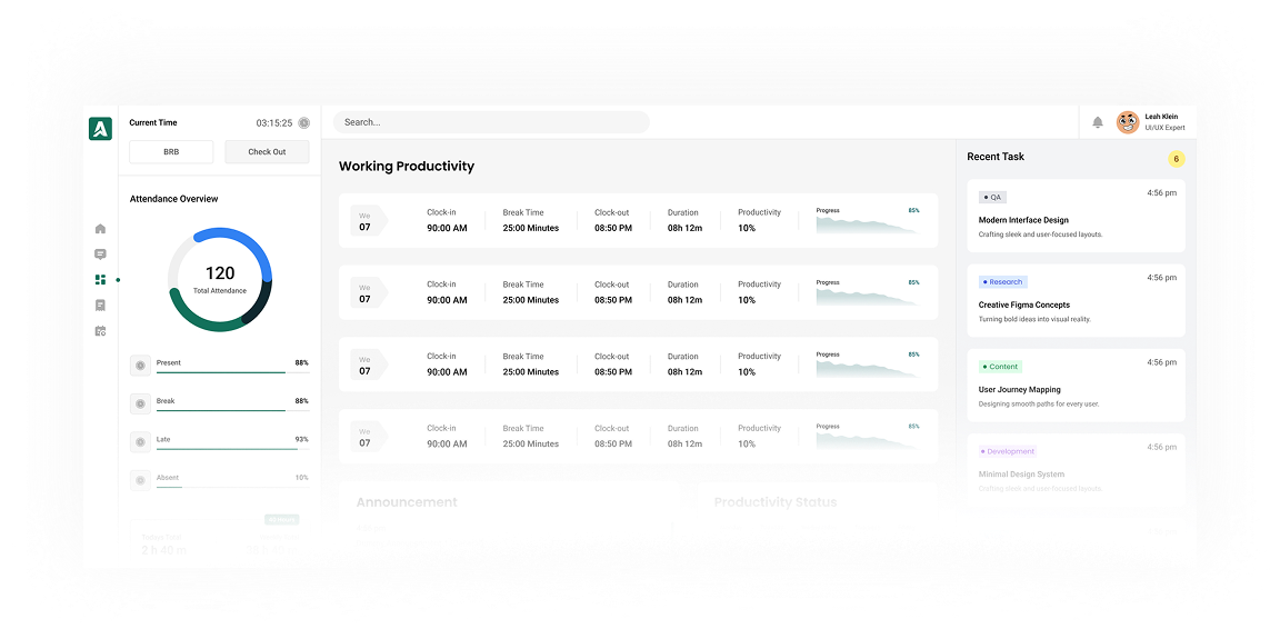 Avento dashboard preview