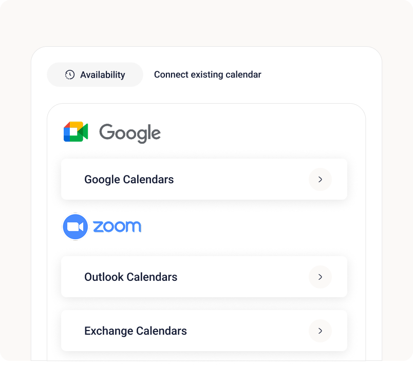 Connect your calendars